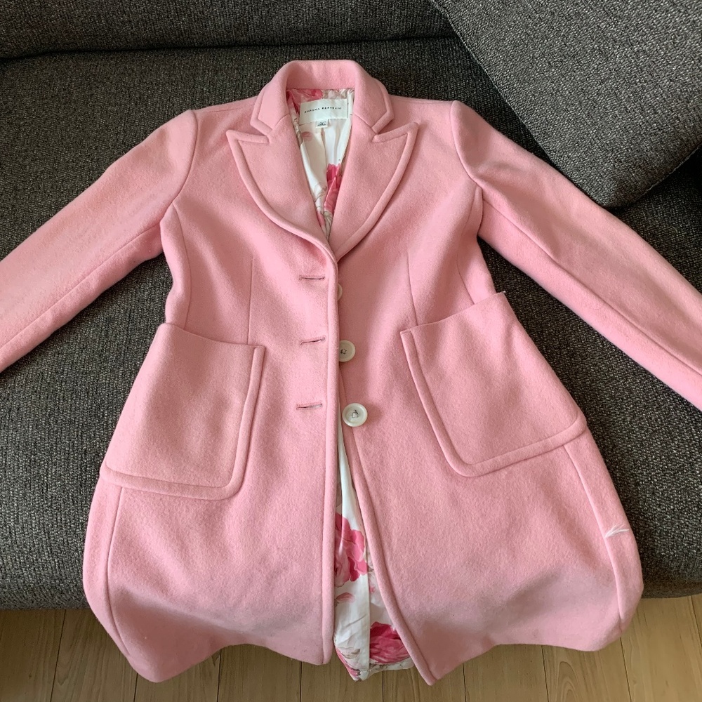 Banana Republic pink wool coat
